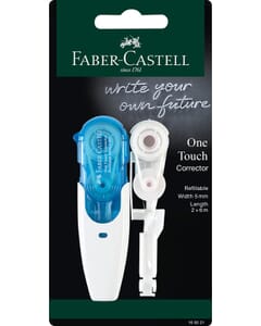 Rouleau correcteur Faber-Castell One Touch avec 1 recharge bleu