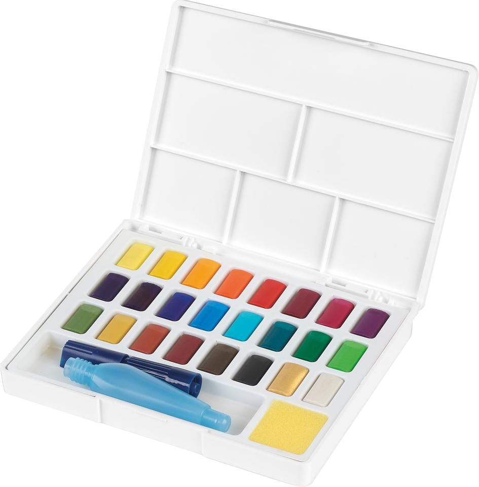 Waterverf Faber-Castell in box met 24 kleuren