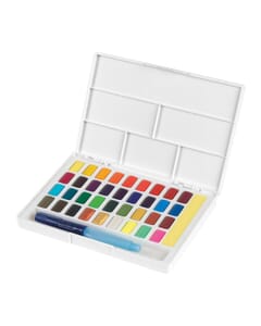 Aquarelle Faber Castell en box avec palette 36 couleurs et pinceau à l'eau inclu