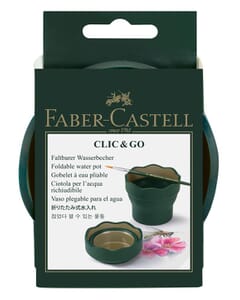 Godet à l'eau Faber-Castell Clic & Go vert foncé