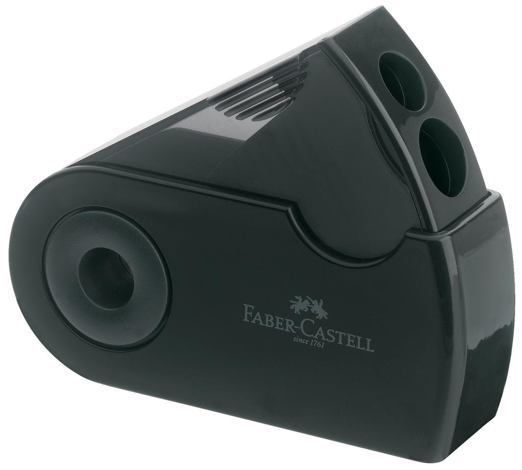 puntenslijper Faber-Castell "Sleeve" zwart 2-gaats
