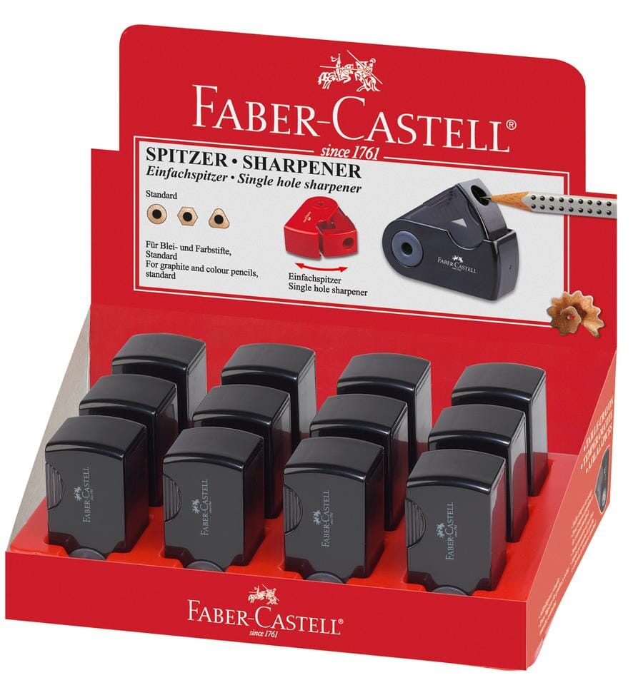 puntenslijper Faber-Castell "Sleeve" Mini enkel zwart