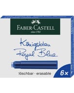 inktpatronen Faber-Castell blauw doosje a 6 stuks