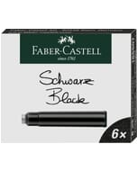 inktpatronen Faber-Castell zwart doosje a 6 stuks