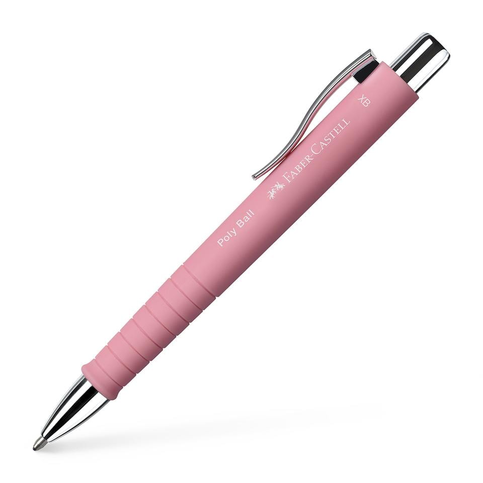 Balpen Faber-Castell Poly Ball XB licht roze