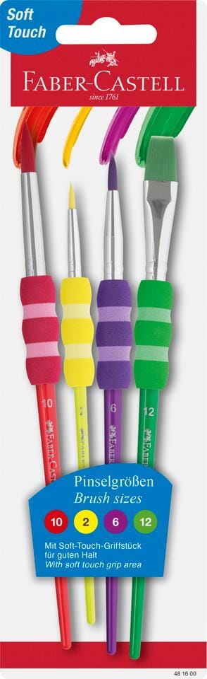 Penselenset Faber-Castell plastic 4 stuks