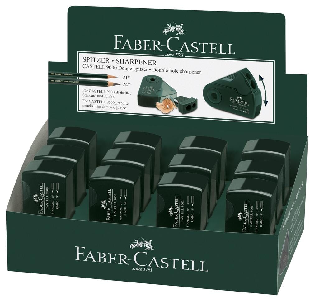 puntenslijper Faber-Castell "Sleeve" 9000 serie groen