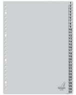 Tabblad Kangaro A4 cijfers PP 120 micron grijs 23-gaats 31-delig
