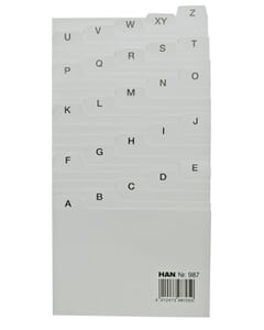 tabkaart HAN A-Z breed A7 lichtgrijs
