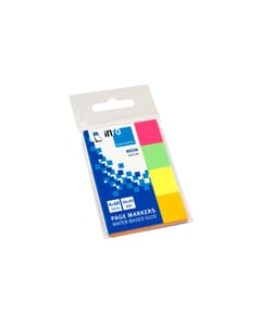 Info Page Markers papier neonmix 20x50mm, 4 kleuren