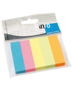 Info Page Marker papier 15x50mm, 5 kleuren