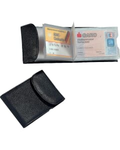 Creditkaart etui Alassio met RFID Document Safe, zwart nappaleer, 10,5 x 7,5 cm
