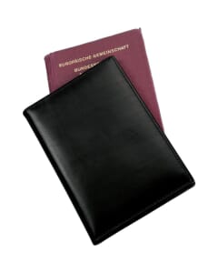 Etui passeport Alassio RFID, cuir nappa noir, 9,5 x 14 cm