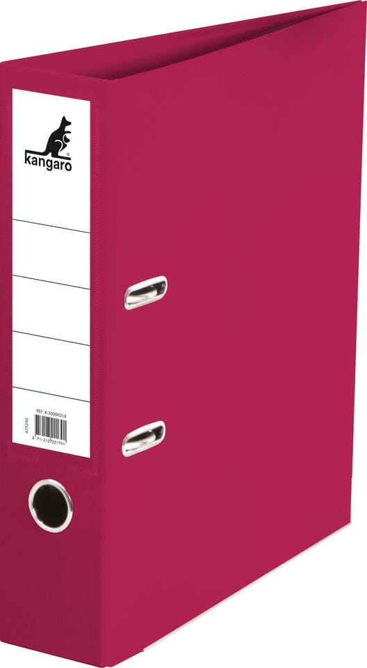 Ordner Kangaro A4 2 rings 75mm PP/Papier bordeaux