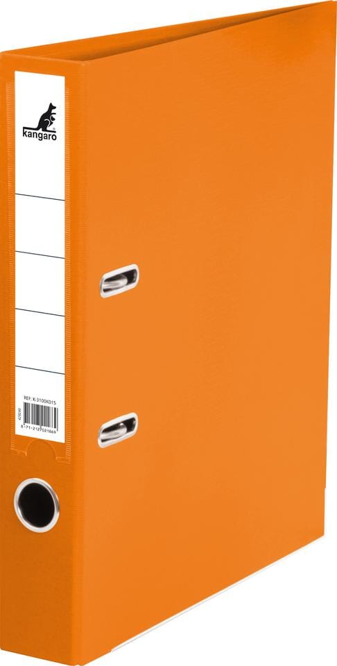Ordner Kangaro A4 2 rings PP/papier 50mm oranje