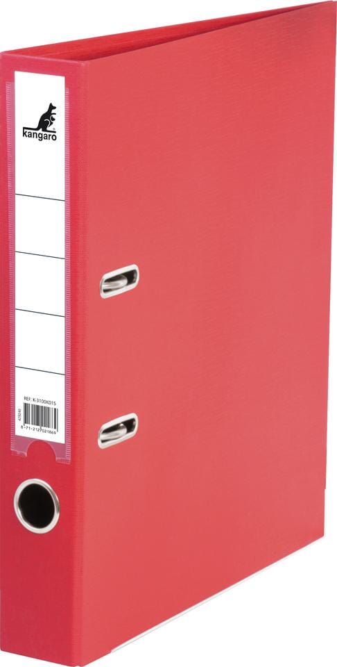 Ordner Kangaro A4 2 rings PP/Papier 50mm rood