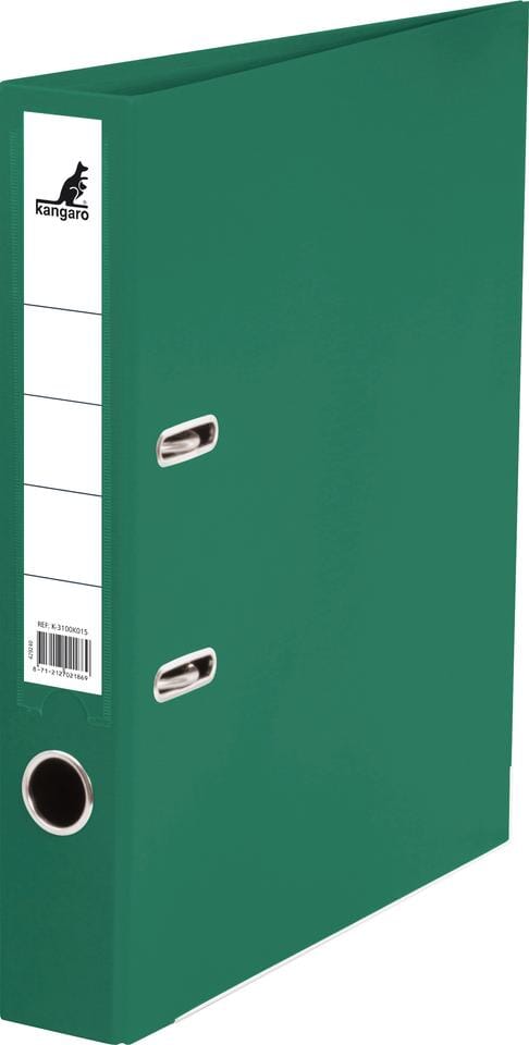 Ordner Kangaro A4 2 rings PP/Papier 50mm groen