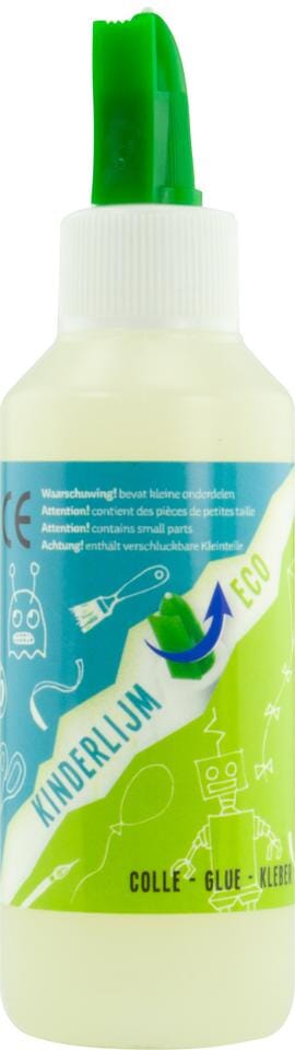 Kinderlijm Eco Kangaro 100 ml fles met lijmspatel groen