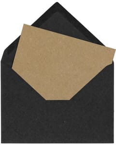 Envelop C6 Kangaro 10 stuks zwart 120 grams papier