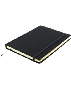 Alfabetboek Kangaro A5 A-Z linnen hard cover zwart, 208 pagina's, leeslint, elastiek