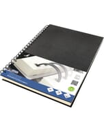 Dummyboek Kangaro A4 blanco 80 vel, wire-o, zwart linnen kaft