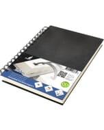 Dummyboek Kangaro A5 blanco 80 vel, wire-o, zwart linnen kaft