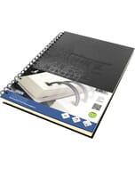 Dummyboek Kangaro A4 Wire-o cream hard cover 80 blad 140 grams zwart design