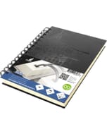 Dummyboek Kangaro A5 Wire-o cream hard cover 80 blad 140 grams zwart design