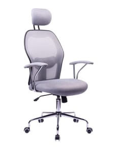 Moderne bureaustoel, Kangaro. In hoogte verstelbaar, in creme/grijze uitvoering