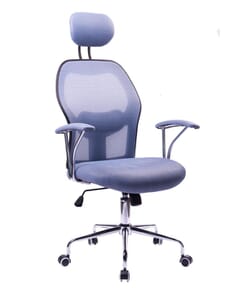 Moderne bureaustoel, Kangaro. In hoogte verstelbaar, in grijs/blauwe uitvoering