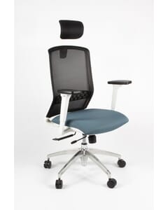 Bureaustoel Linea Tekna White 01/PT zwart/antraciet met 3D armleuning