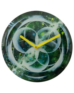 Horloge de Table/Murale 20 cm-Silencieux-Vert-Verre Trempé-NeXtime Cosmo Green Table