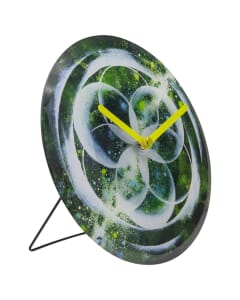 Horloge de Table/Murale 20 cm-Silencieux-Vert-Verre Trempé-NeXtime Cosmo Green Table