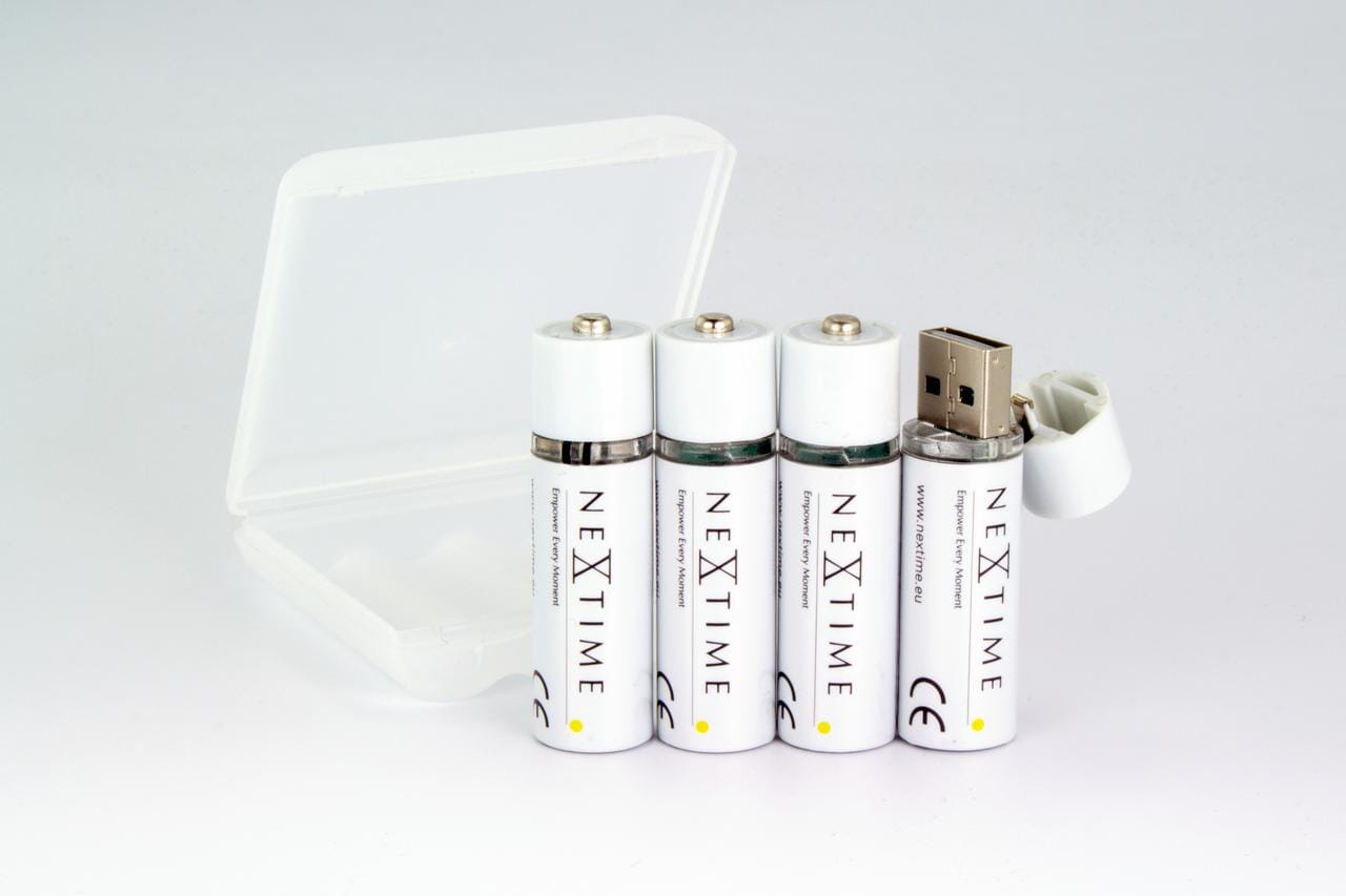 Nextime oplaadbare AA USB-Batterij blister a 4 stuks