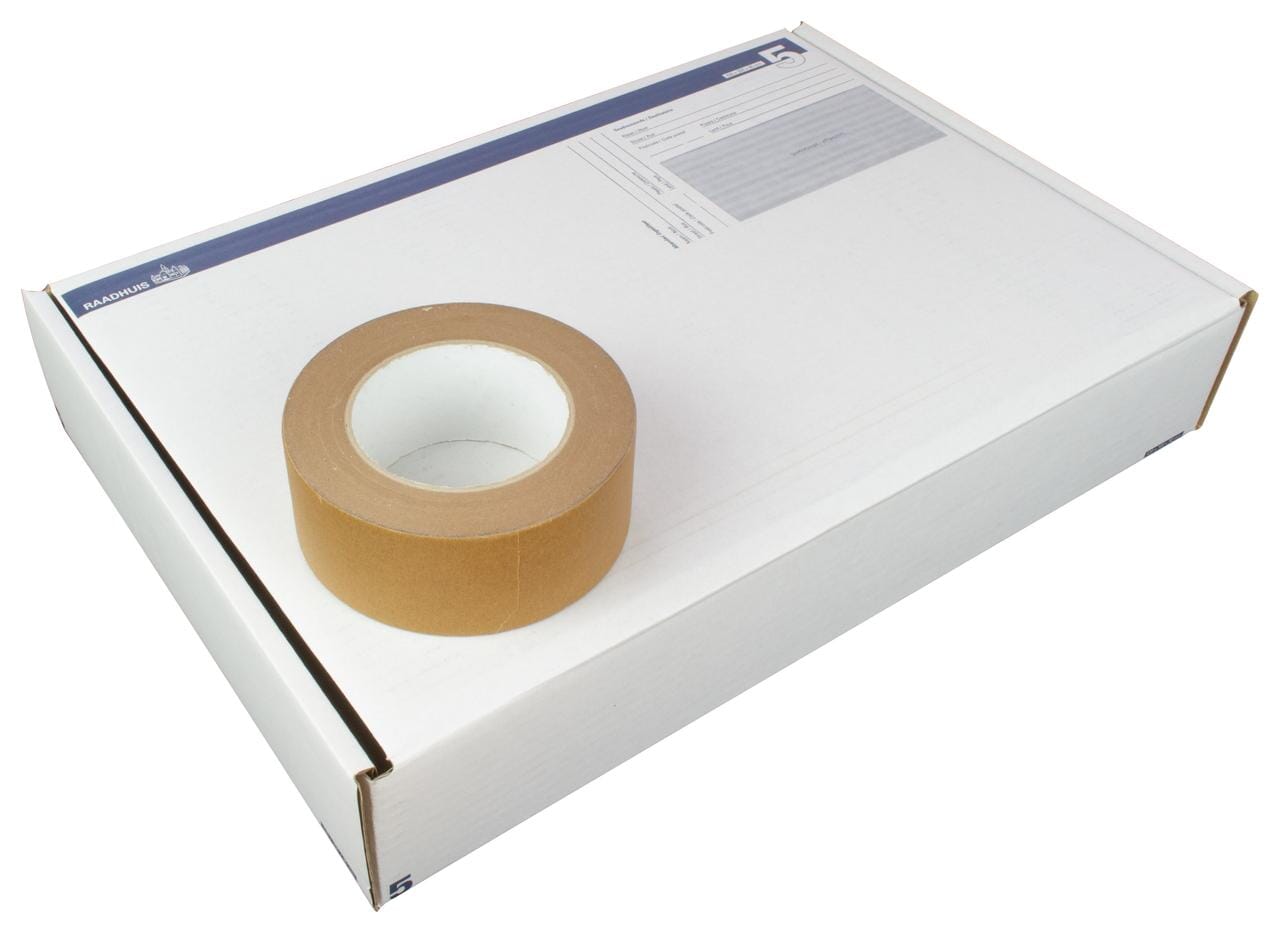 Postpakketdoos 5 Raadhuis 430x300x90mm bedrukt 5 stuks