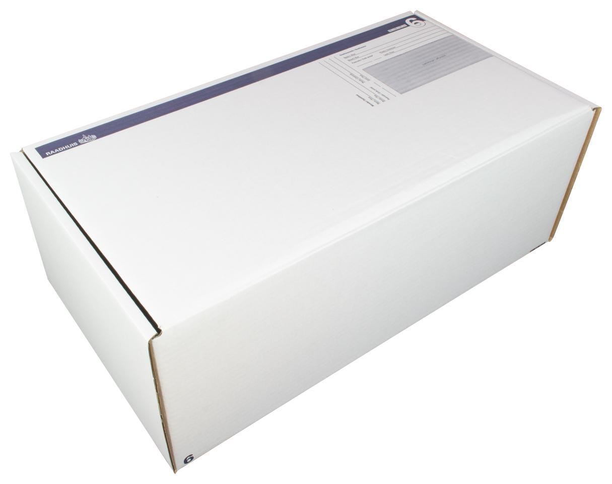 Postpakketdoos 6 Raadhuis 485x260x185mm bedrukt 5 stuks