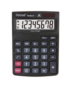 Calculator Rebell PANTHER 8BX zwart desk 8 digit