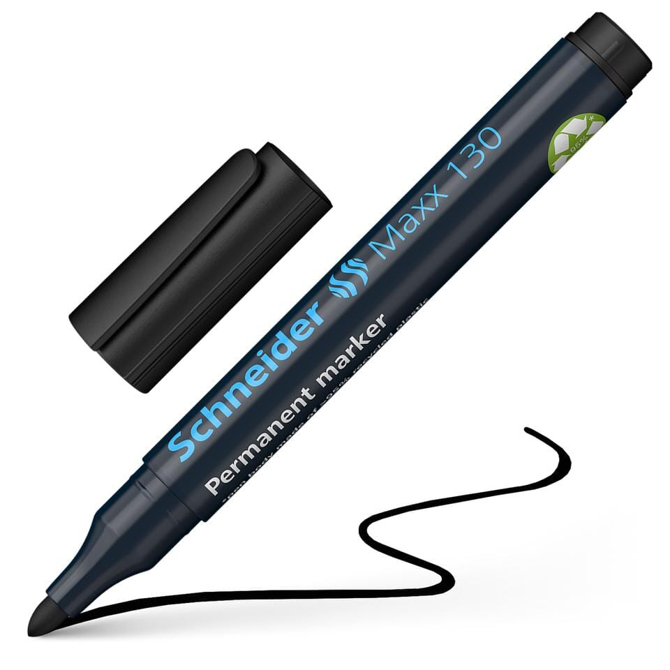 Marker Schneider Maxx 130 permanent ronde punt zwart