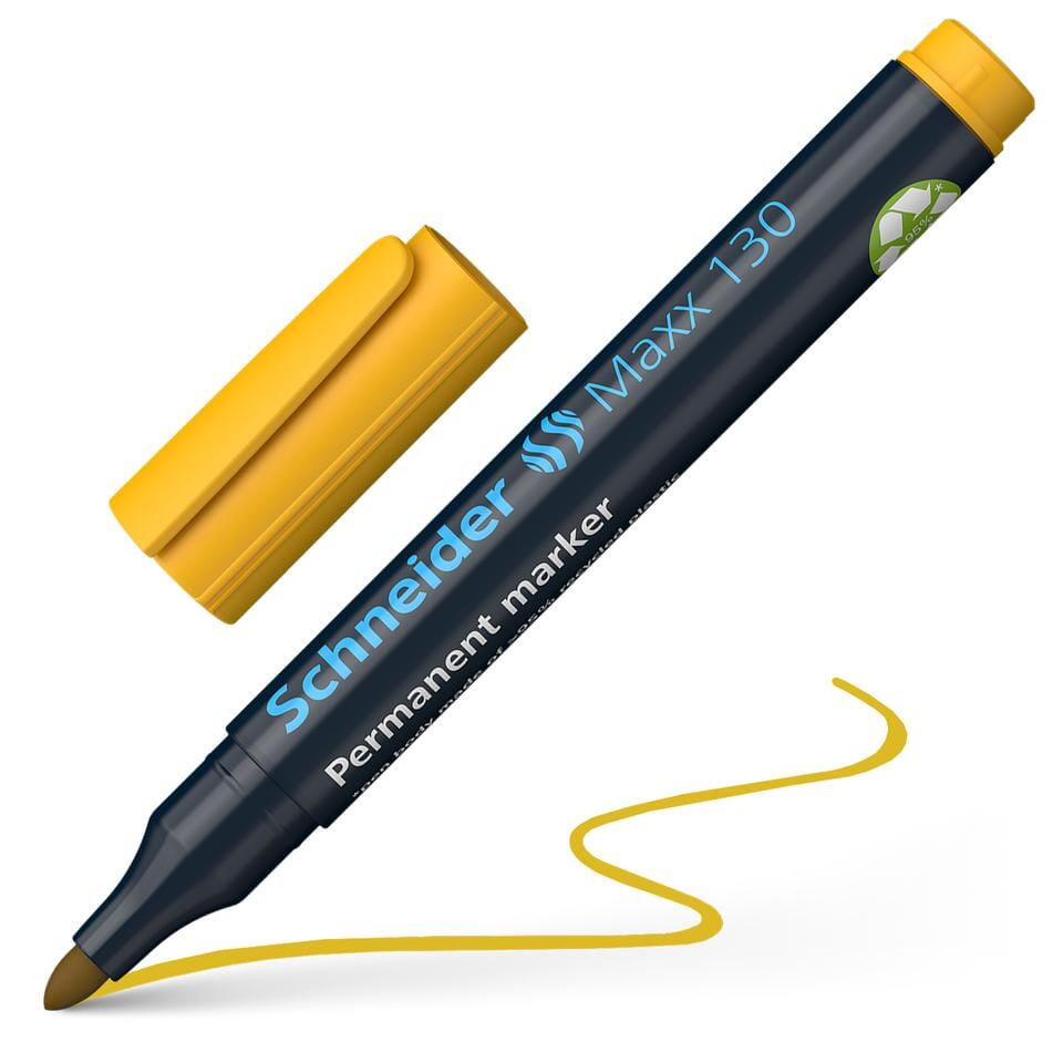 Marker Schneider Maxx 130 permanent ronde punt geel