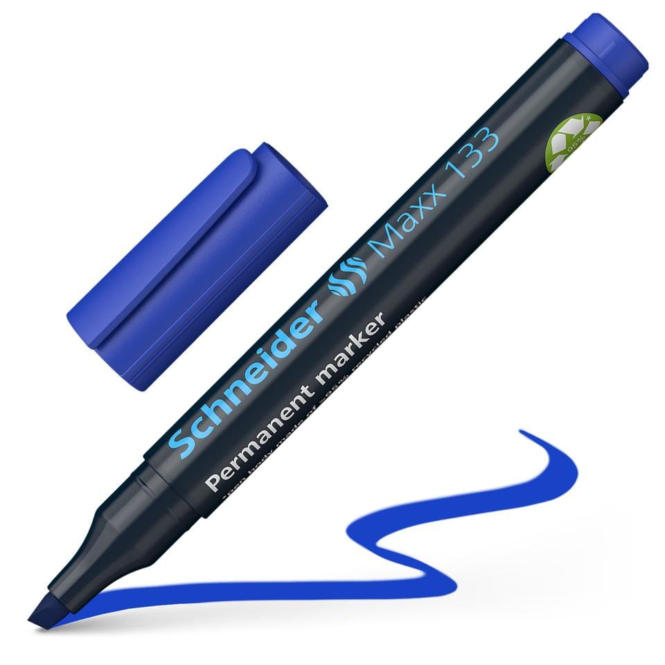 Marker Schneider Maxx 133 permanent beitelpunt blauw