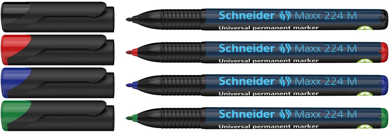 Universele marker Schneider Maxx 224 M permanent etui a 4 stuks