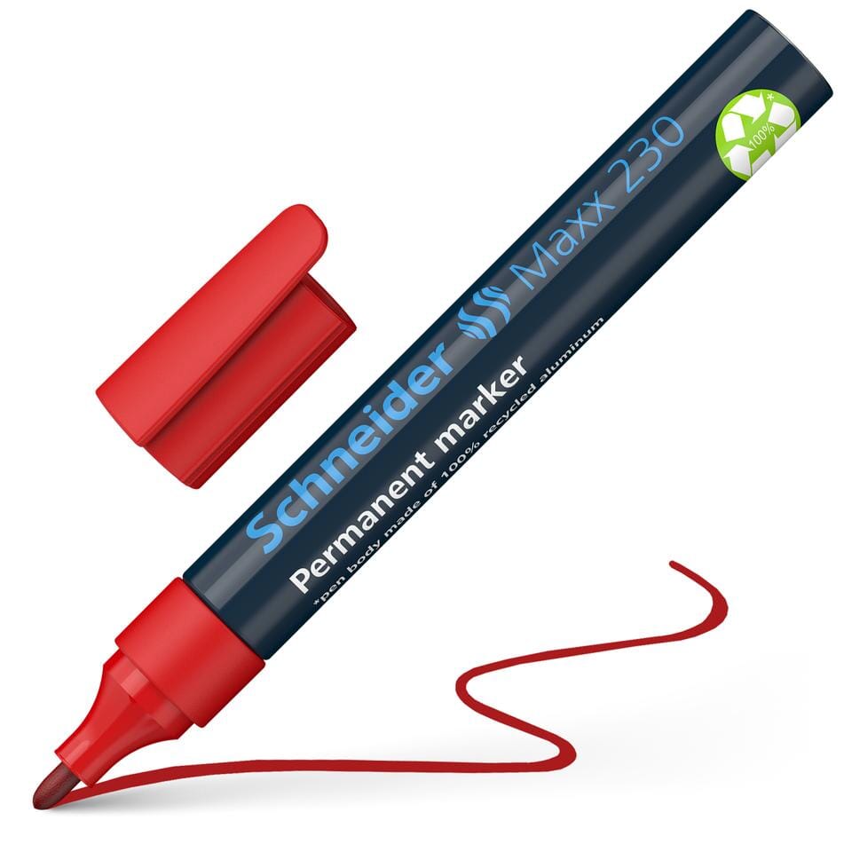 Marker Schneider Maxx 230 permanent ronde punt rood