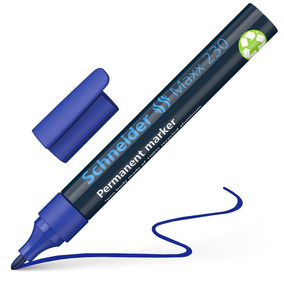 Marker Schneider Maxx 230 permanent ronde punt blauw