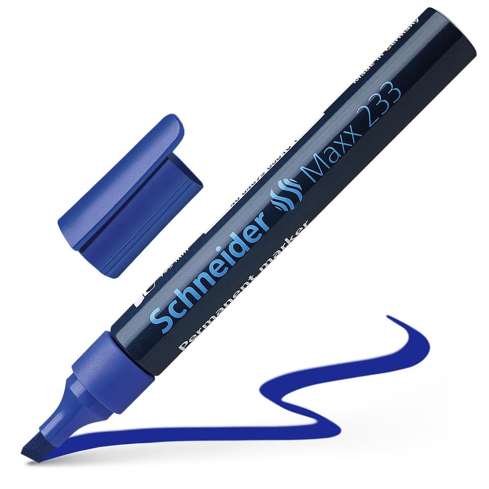 Marker Schneider Maxx 233 permanent beitelpunt blauw
