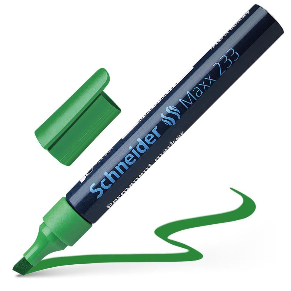 Marker Schneider Maxx 233 permanent beitelpunt groen