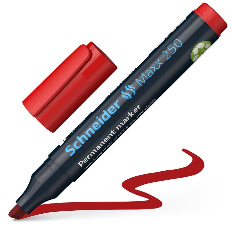 Marker Schneider Maxx 250 permanent beitelpunt rood