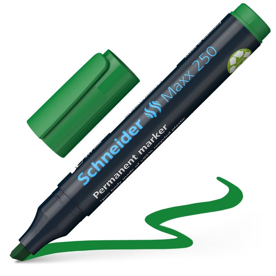 Marker Schneider Maxx 250 permanent beitelpunt groen