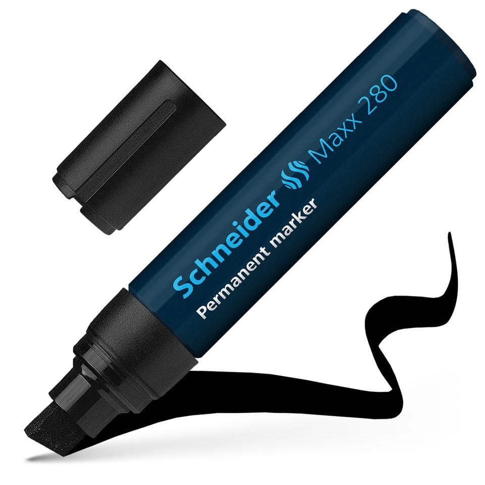 Marker Schneider Maxx 280 permanent beitelpunt zwart