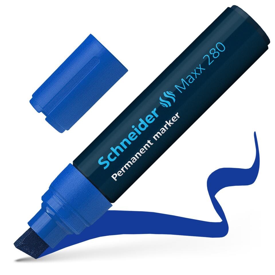 Marker Schneider Maxx 280 permanent beitelpunt blauw