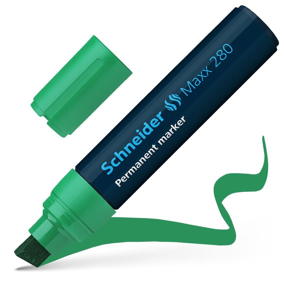 Marker Schneider Maxx 280 permanent beitelpunt groen